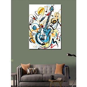 Kanvas Tablo Renkli Gitar Sanatı 70x100 cm