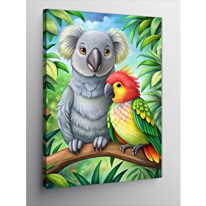 Kanvas Tablo Dost Kuşlar Ve Kuala 70x100 cm