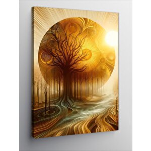 Kanvas Tablo Ormandaki Ağaçlar 100x140 cm