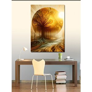 Kanvas Tablo Ormandaki Ağaçlar 100x140 cm