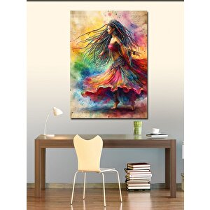 Kanvas Tablo Renkli Kadın 70x100 cm