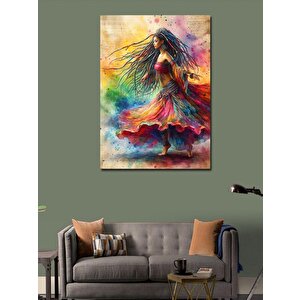 Kanvas Tablo Renkli Kadın 70x100 cm