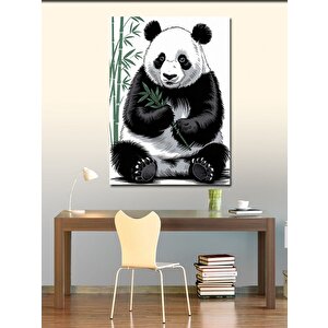 Kanvas Tablo Bambu Ve Panda 50x70 cm