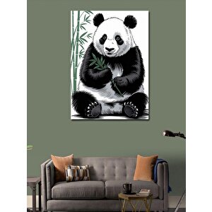 Kanvas Tablo Bambu Ve Panda 50x70 cm
