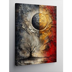 Kanvas Tablo Ay Ve Ağaç 100x140 cm