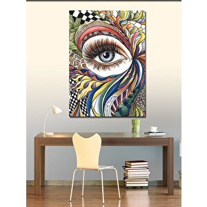 Kanvas Tablo Renkli Göz 100x140 cm