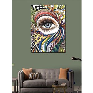 Kanvas Tablo Renkli Göz 100x140 cm