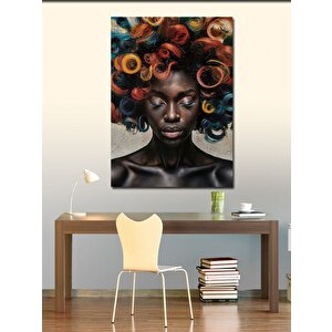 Kanvas Tablo Renkli Saçlı Kadın 70x100 cm