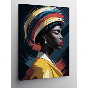 Kanvas Tablo Renkli Portre 100x140 cm