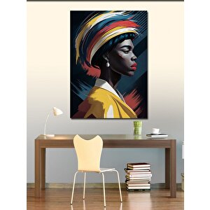 Kanvas Tablo Renkli Portre 100x140 cm