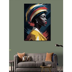 Kanvas Tablo Renkli Portre 100x140 cm