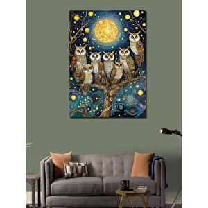 Kanvas Tablo Ağaçtaki Baykuşlar 50x70 cm