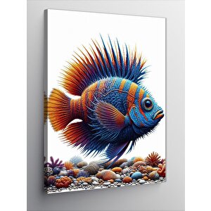 Kanvas Tablo Renkli Balık 70x100 cm
