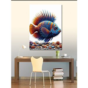 Kanvas Tablo Renkli Balık 70x100 cm