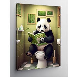 Kanvas Tablo Tuvalette Panda 70x100 cm