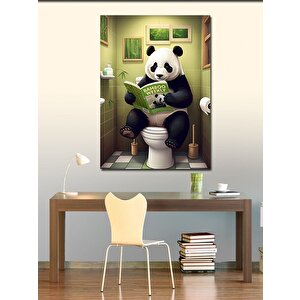 Kanvas Tablo Tuvalette Panda 70x100 cm