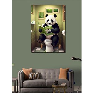 Kanvas Tablo Tuvalette Panda 70x100 cm