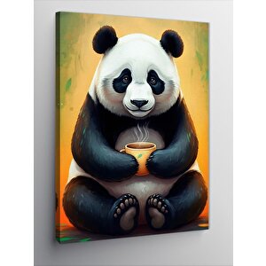 Kanvas Tablo Panda Çayı