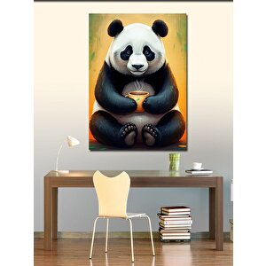 Kanvas Tablo Panda Çayı