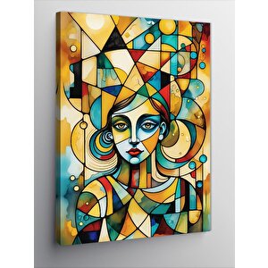 Kanvas Tablo Renkli Portre 70x100 cm