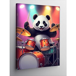 Kanvas Tablo Davul Çalan Panda