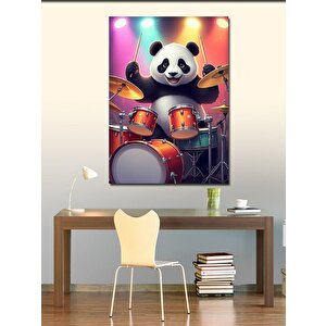 Kanvas Tablo Davul Çalan Panda