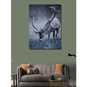 Kanvas Tablo Geyik Ve Kar 100x140 cm