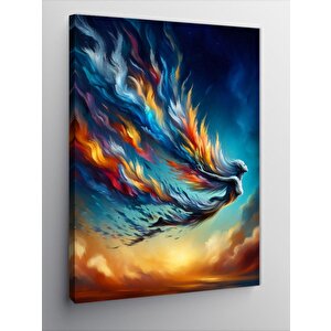 Kanvas Tablo Renkli Kuyruklu Yıldız 100x140 cm
