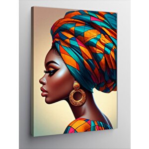 Kanvas Tablo Renkli Kadın 100x140 cm