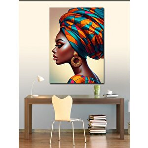 Kanvas Tablo Renkli Kadın 100x140 cm