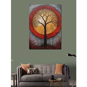 Kanvas Tablo Kırmızı Ağaç 70x100 cm