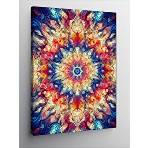 Kanvas Tablo Renkli Mandala Deseni 100x140 cm