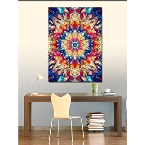 Kanvas Tablo Renkli Mandala Deseni 100x140 cm