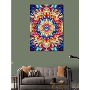 Kanvas Tablo Renkli Mandala Deseni 100x140 cm