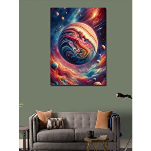 Kanvas Tablo Renkli Gezegen 70x100 cm