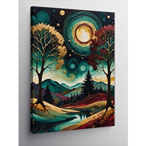 Kanvas Tablo Renkli Manzara 70x100 cm