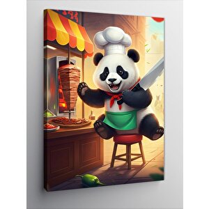Kanvas Tablo Dönerci Şef Panda