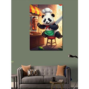 Kanvas Tablo Dönerci Şef Panda