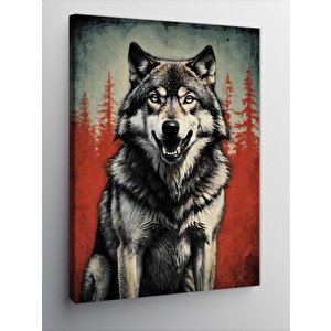 Kanvas Tablo Beyaz Geyik Ve Göl 50x70 cm