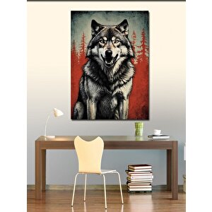 Kanvas Tablo Beyaz Geyik Ve Göl 50x70 cm