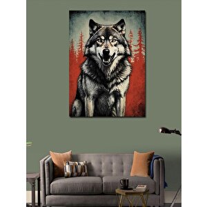 Kanvas Tablo Beyaz Geyik Ve Göl 50x70 cm