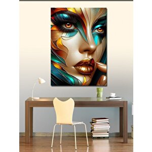 Kanvas Tablo Renkli Kadın Portresi 70x100 cm