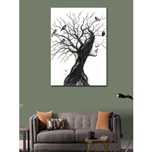 Kanvas Tablo Ağaç Kadın 70x100 cm