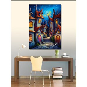 Kanvas Tablo Masal Köyü 100x140 cm