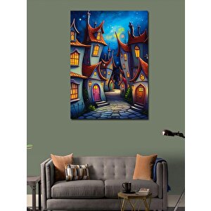 Kanvas Tablo Masal Köyü 100x140 cm
