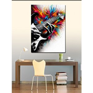 Kanvas Tablo Renkli Gitar 70x100 cm