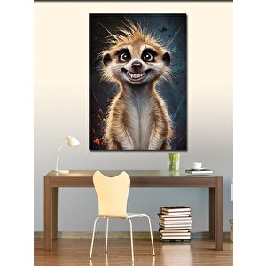 Kanvas Tablo 2 Adet Karga Ve Ay 70x100 cm