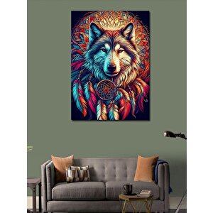 Kanvas Tablo Renkli Kurt 100x140 cm
