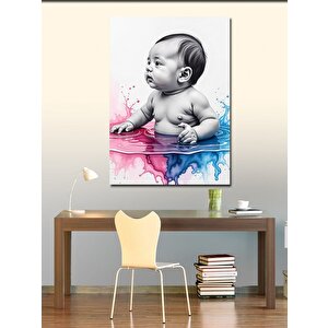 Kanvas Tablo Renkli Bebek