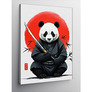 Kanvas Tablo Samuray Panda 70x100 cm